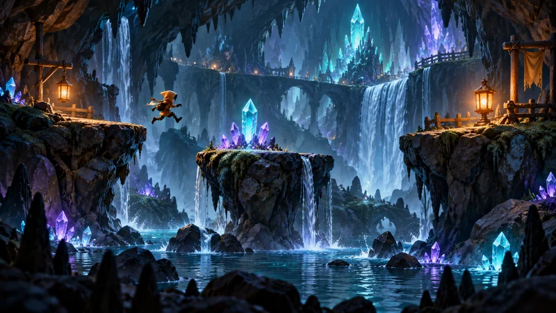 Ilustracja koncepcji: Crystal Caverns