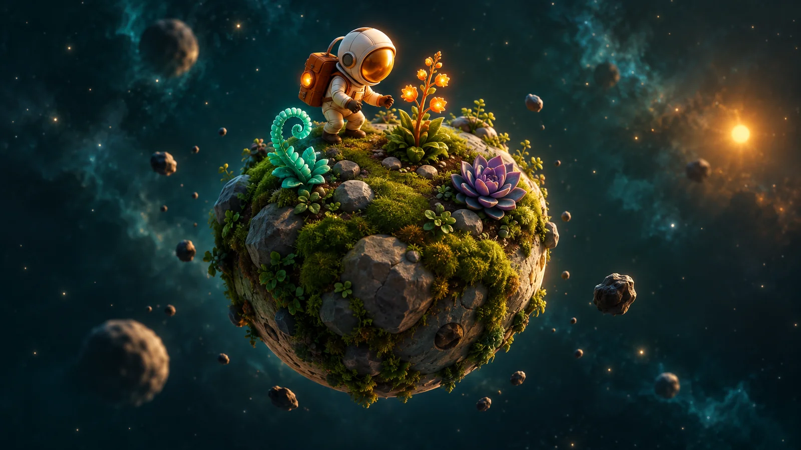 Wizualizacja koncepcji Tiny Planet Explorer